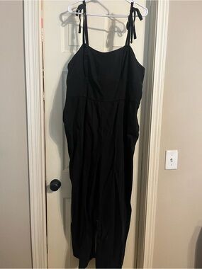 Old Navy Black Tie-Shoulder Jumpsuit
